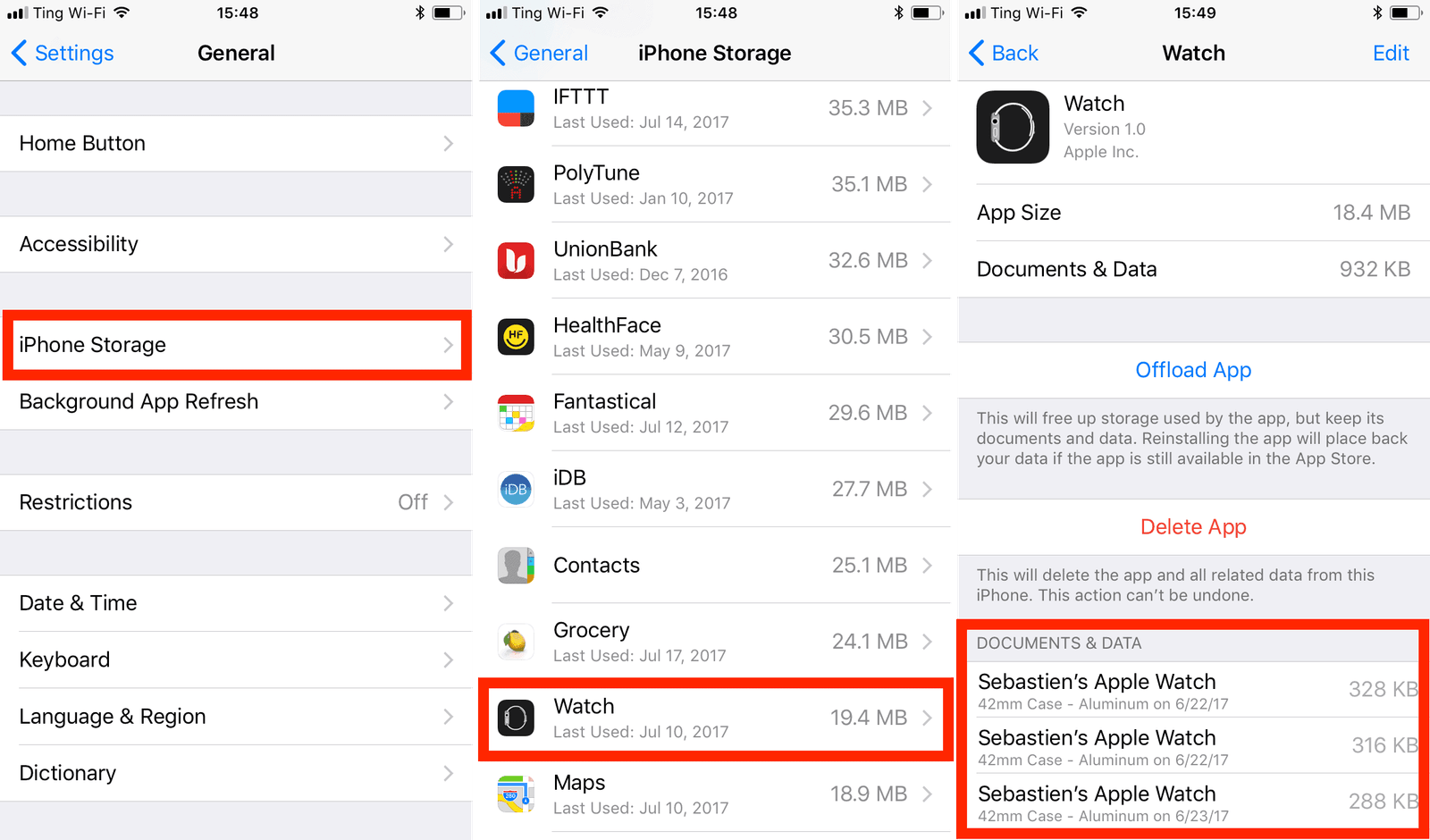 Here's where your Watch backups are located on iPhone disk