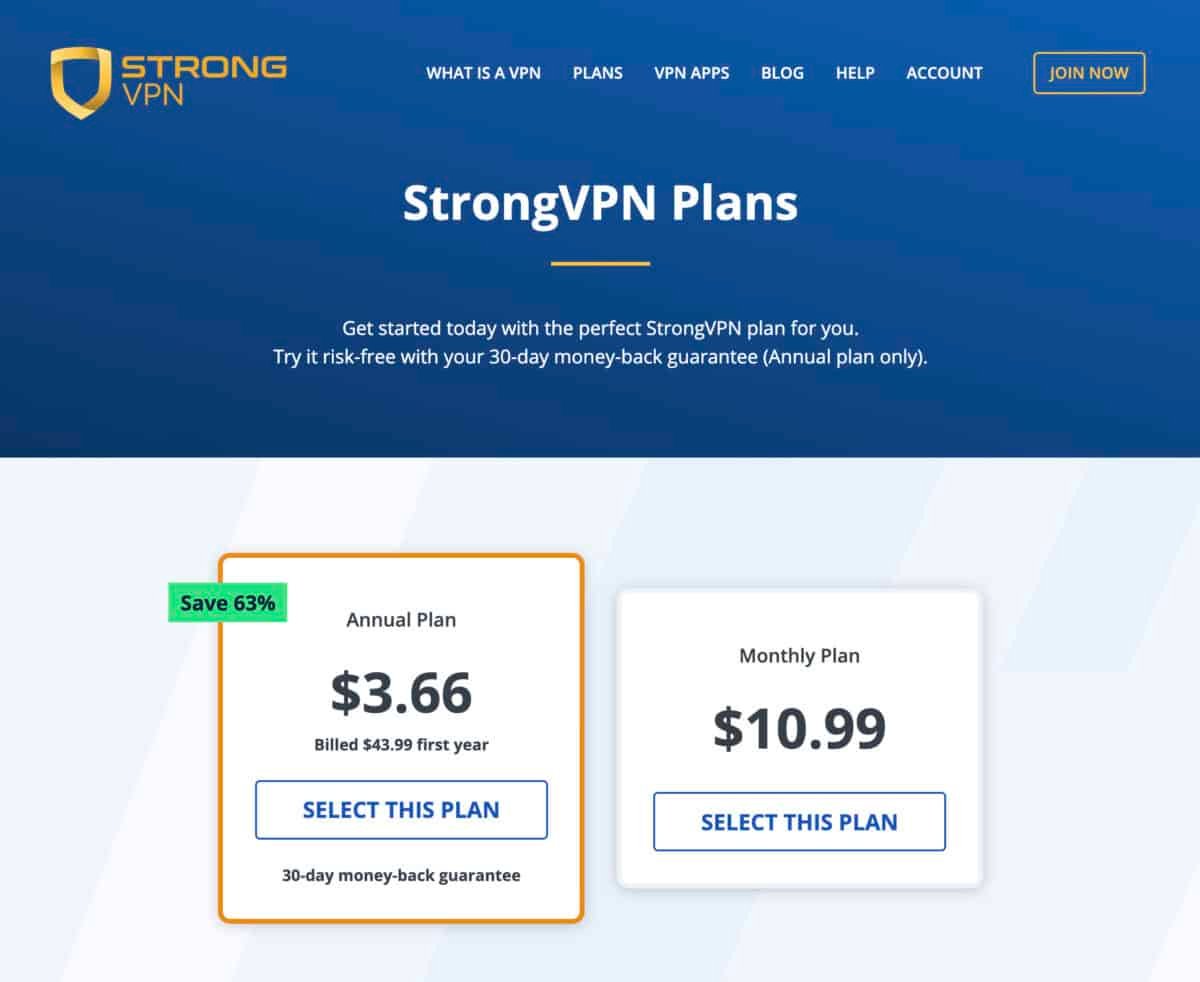 Best VPN services StrongVPN