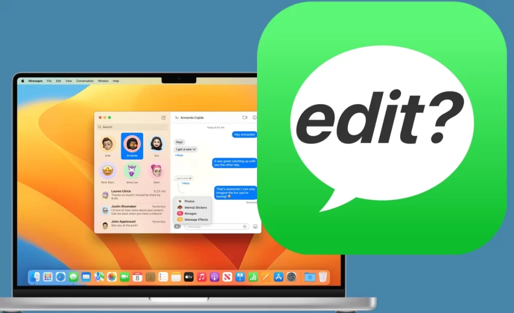 How to edit sent iMessages on Mac